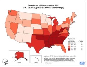 USA Map Hypertension